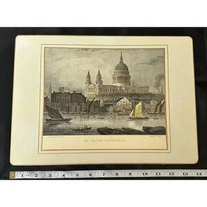 70s Era Lady Clare London Scenes wooden placemats Vintage